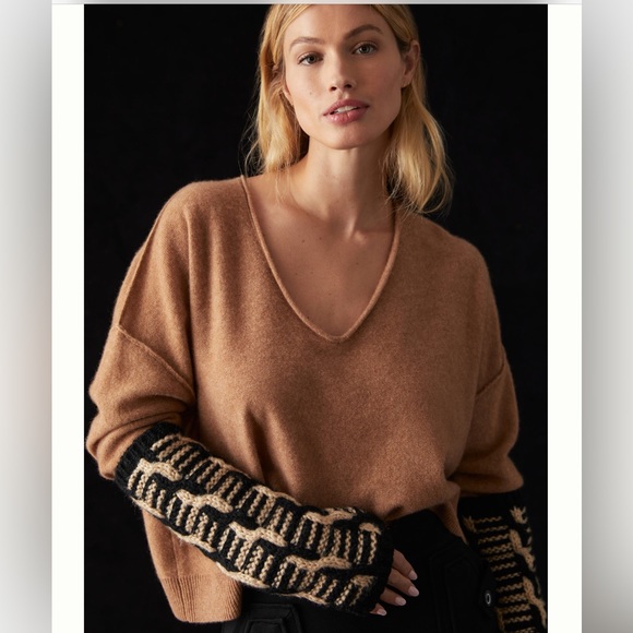 Anthropologie RARE Long Fingerless Gloves / Cable-Knit Sleeves - Picture 8 of 16